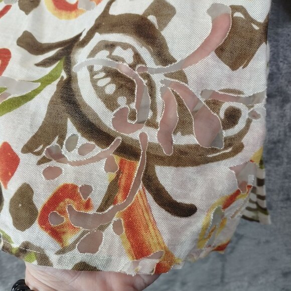 Alfred Dunner Womens Floral Open Front Jacket 16W Multicolor Rayon Career‎ Boho - Picture 9 of 10